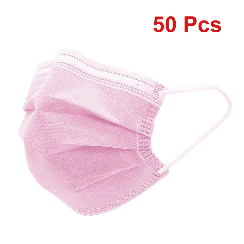3-Layer Disposable Face Masks – Black