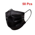 3-Layer Disposable Face Masks – Black