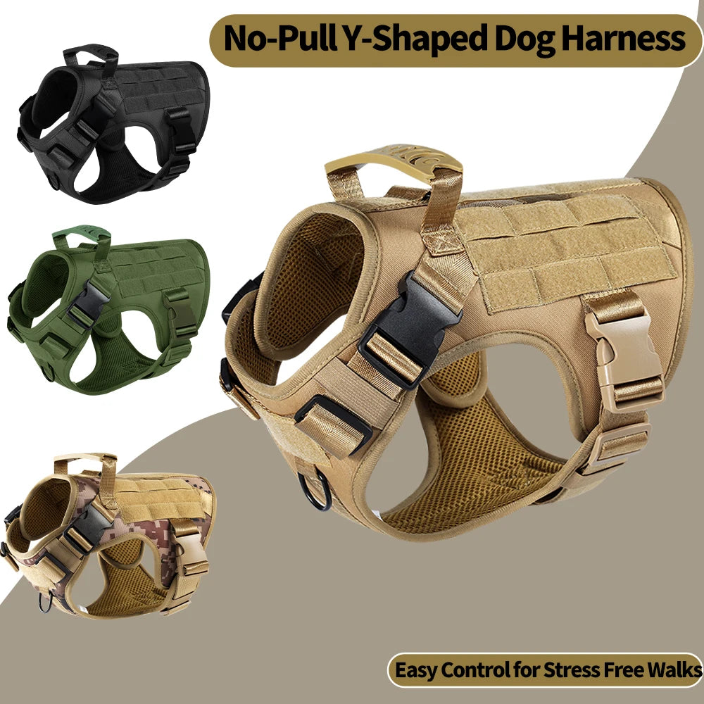 Reflective No-Pull Dog Tactical Harness Vest
