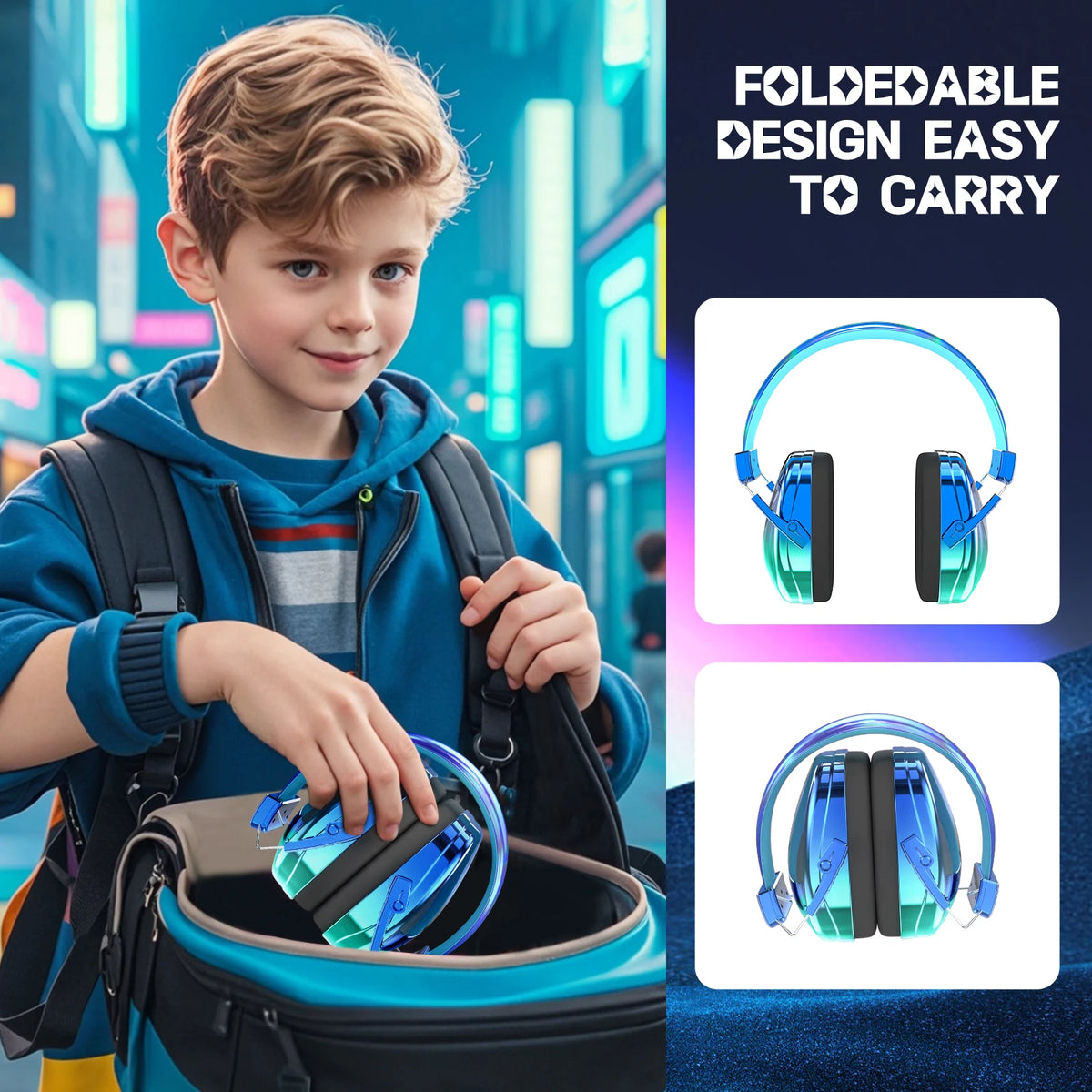 Kids' Noise-Reducing Ear Protection Earmuffs 25dB