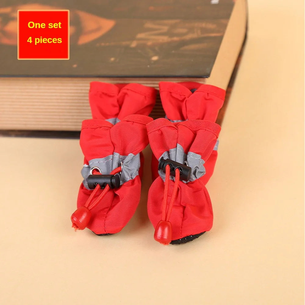 Water-Resistant Dog Boots  4 Pcs Paw Protection Set

📝 Description