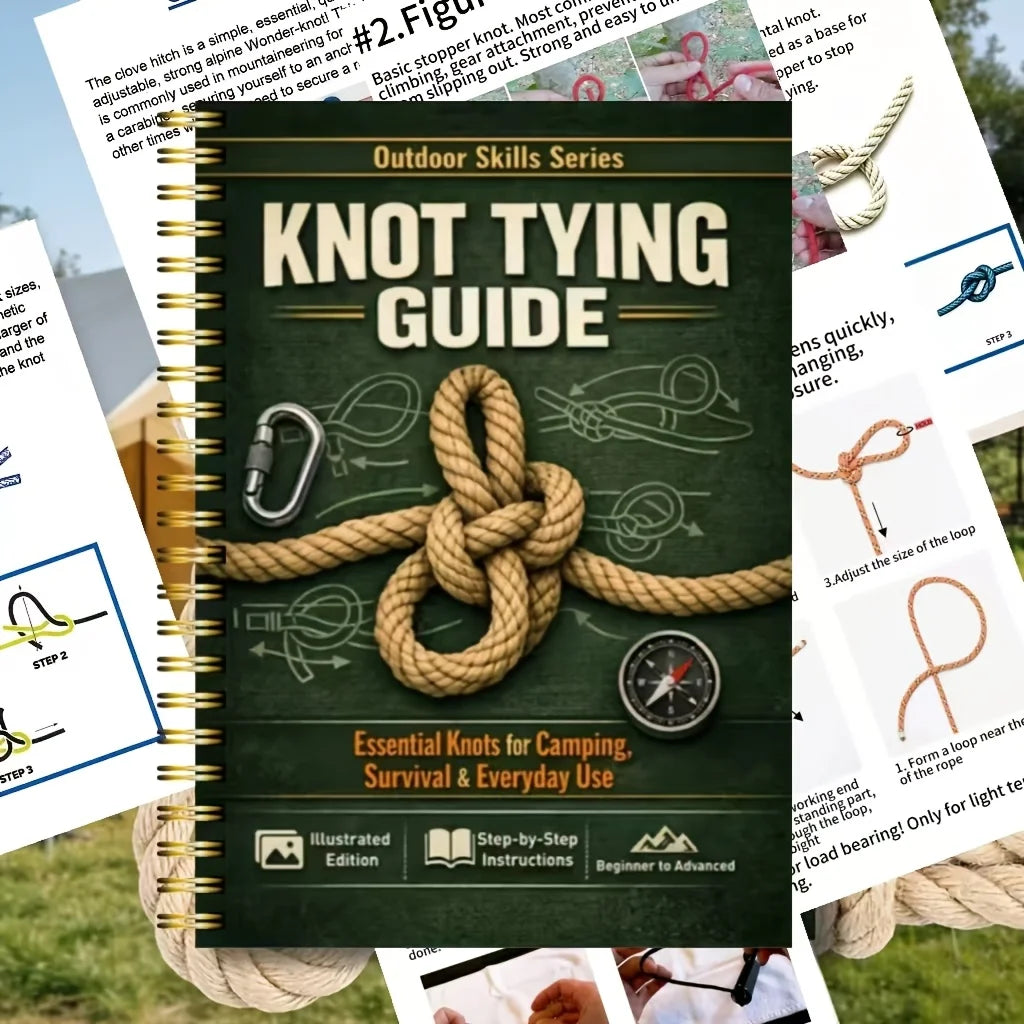 Illustrated Complete Knot Guide for Camping Hiking Daily Survival Home