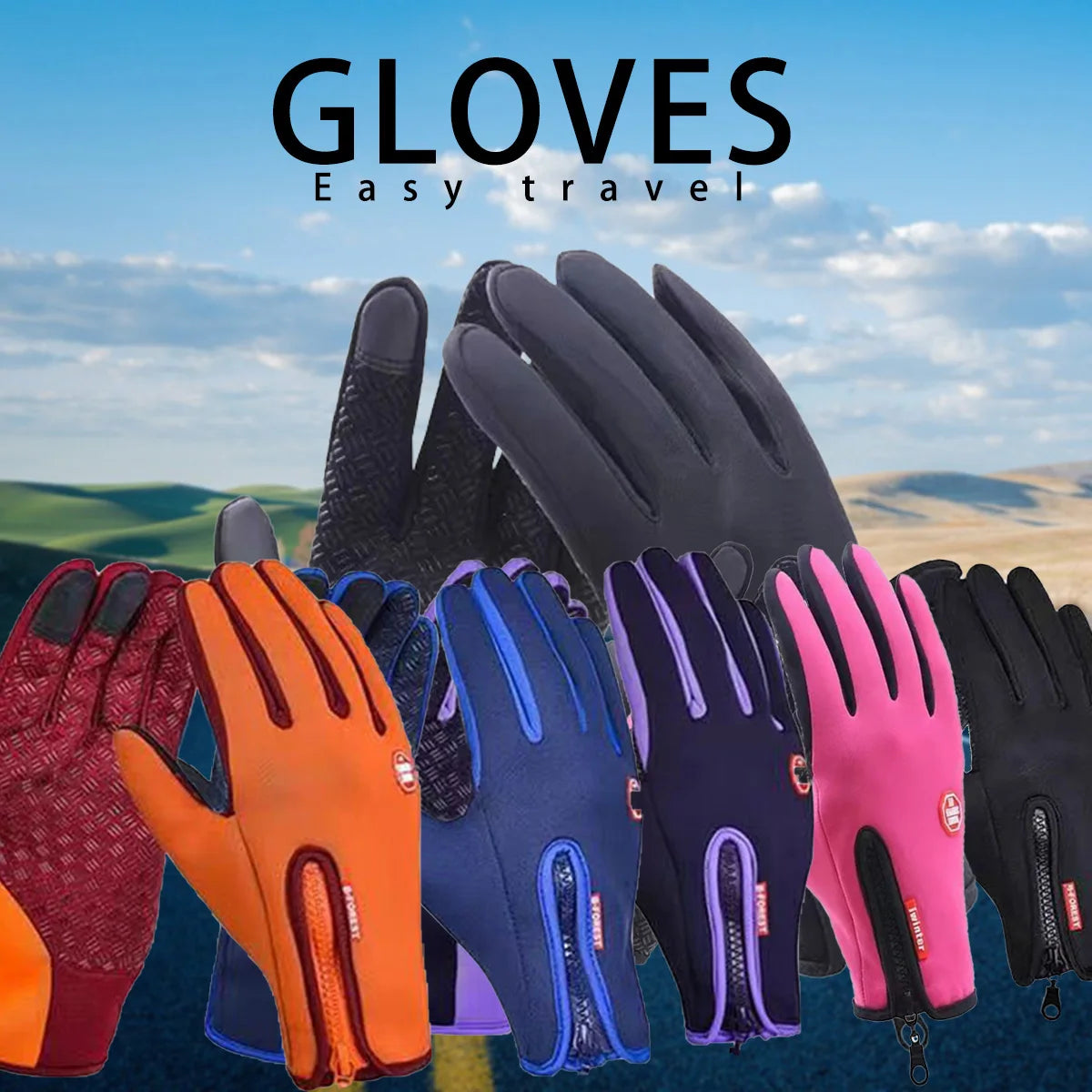 Winter Windproof Cycling Gloves – Non-Slip Outdoor Gloves