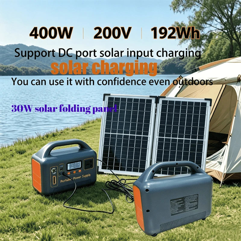 400W Portable Power Station – 192Wh LiFePO4 Battery