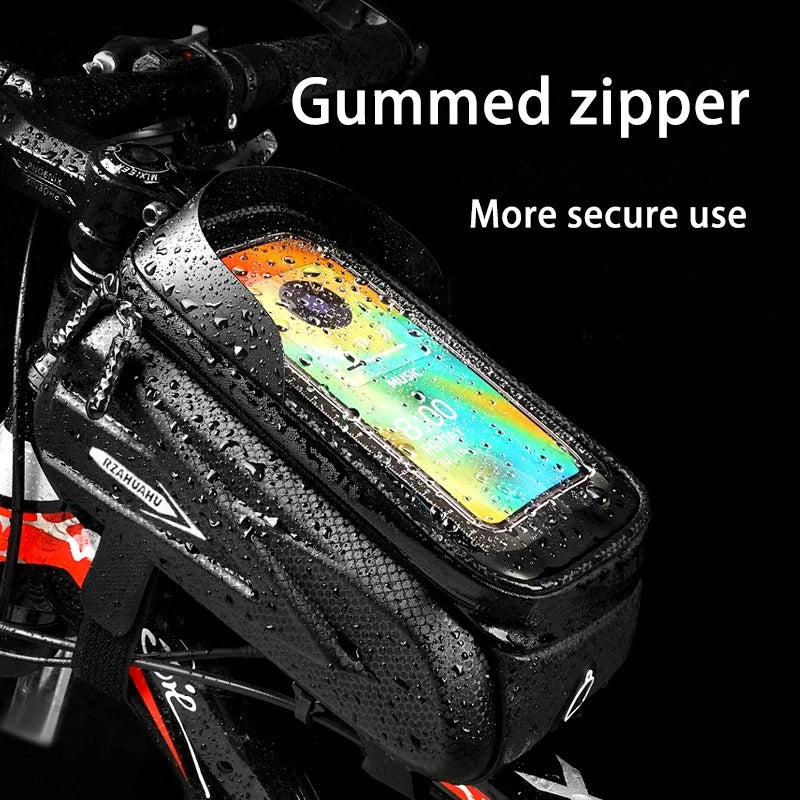 Bicycle Frame Bag with Lid Cycling Storage Pouch