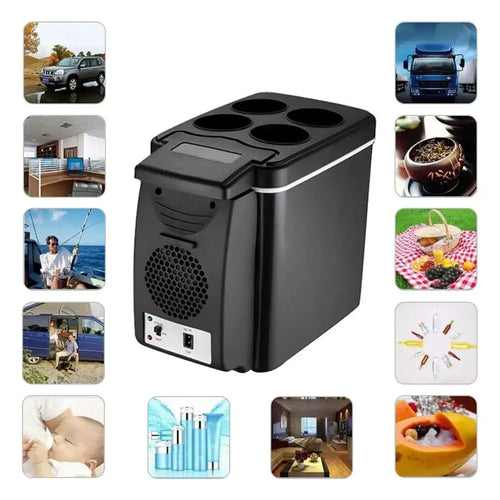 6L Portable 12V Car Refrigerator Mini Cooler