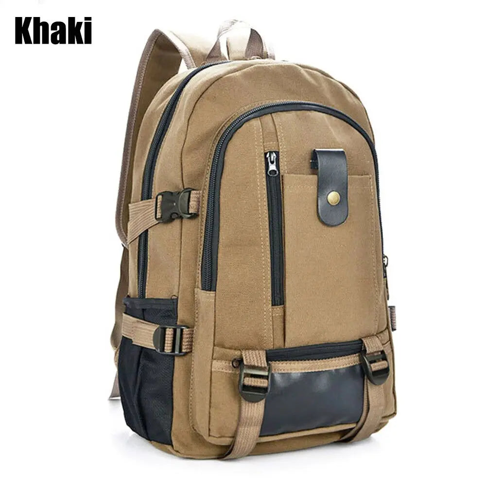 Unisex Canvas Travel & Hiking Backpack