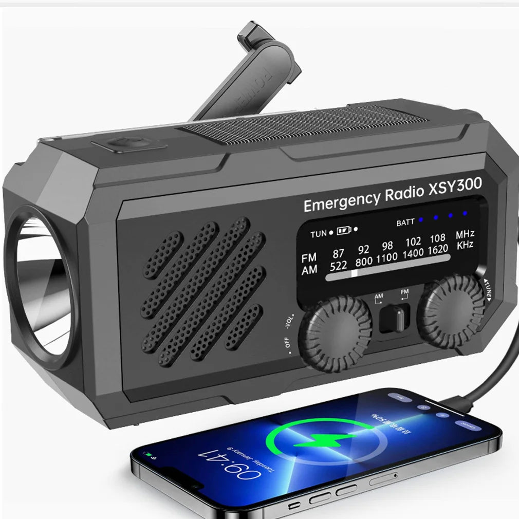 Solar & Hand Crank Emergency Radio with SOS Alarm