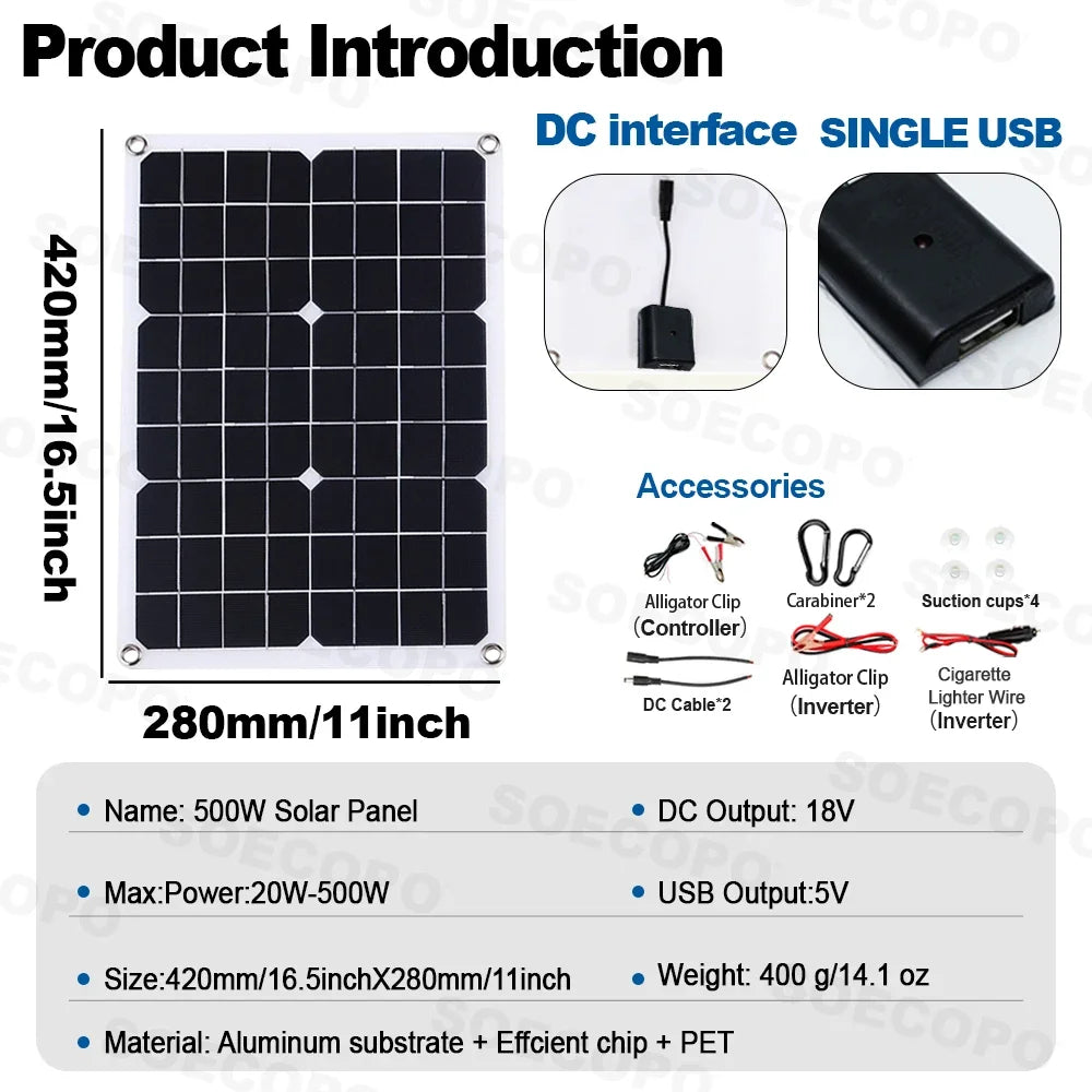 Off-Grid Solar Power Kit with Inverter