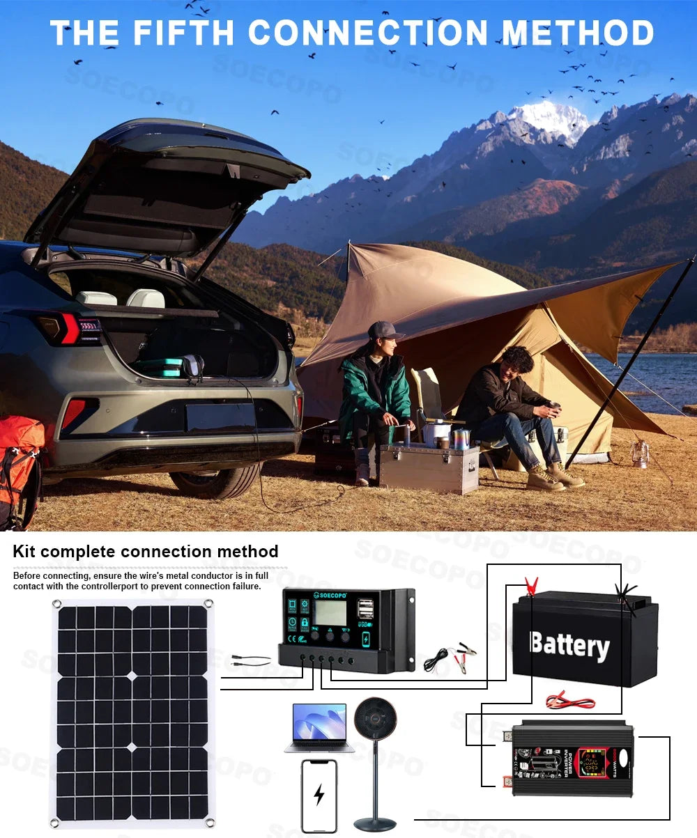 Off-Grid Solar Power Kit with Inverter