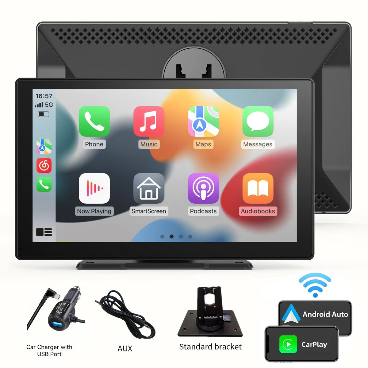 Universal Portable Wireless CarPlay & Android Auto Touchscreen