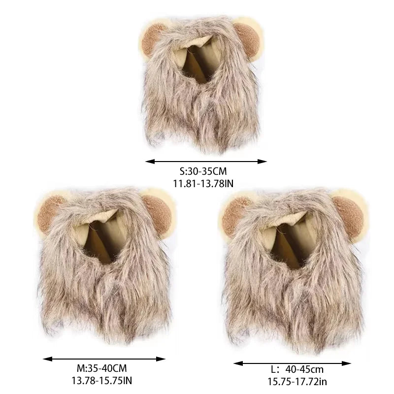 Lion Mane Pet Costume Headpiece