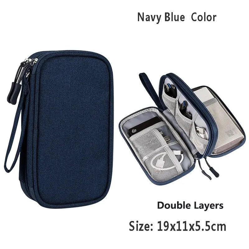 Waterproof Data Cable & Charger Storage Bag – Travel Organizer