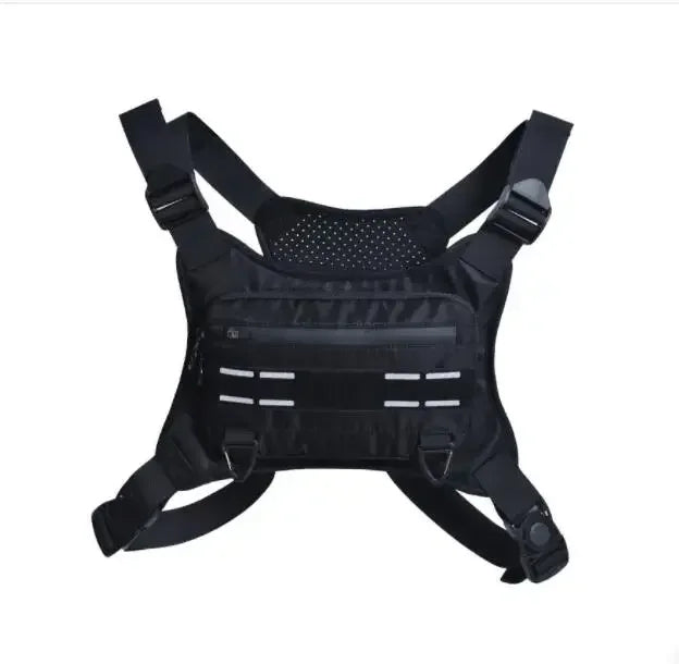Water-Resistant Sports Chest Bag with Phone Holder