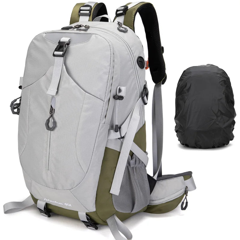 MOZHI External Frame Hiking Backpack with Rain Cover