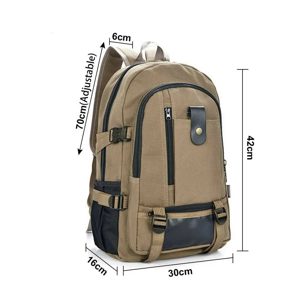 Unisex Canvas Travel & Hiking Backpack
