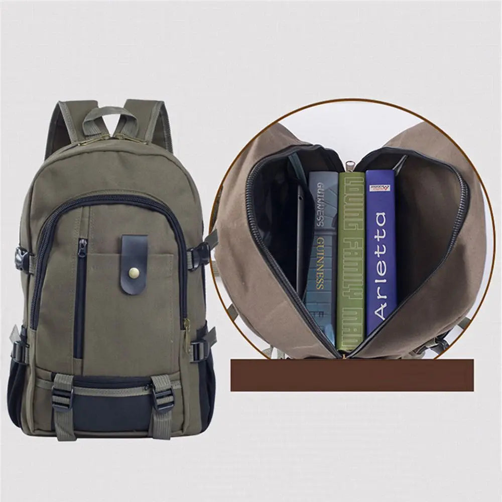 Unisex Canvas Travel & Hiking Backpack