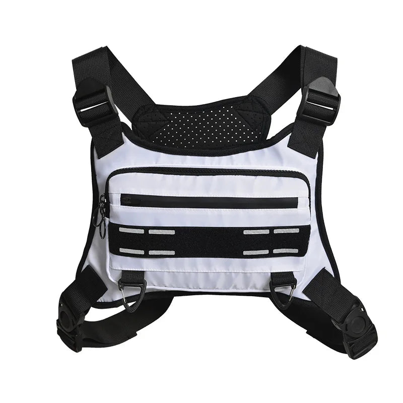 Water-Resistant Sports Chest Bag with Phone Holder