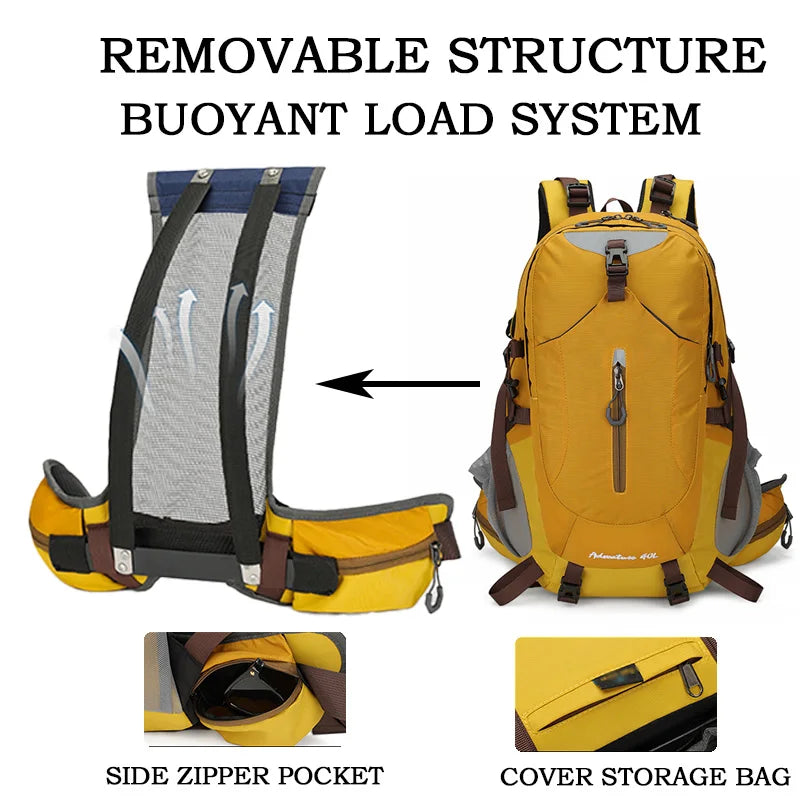 MOZHI External Frame Hiking Backpack with Rain Cover