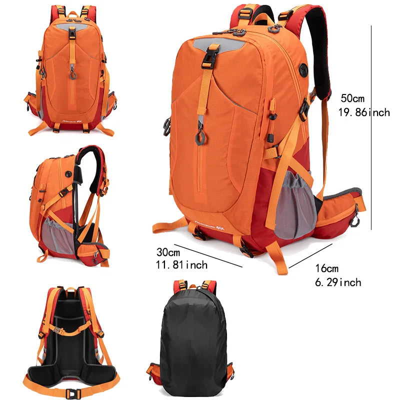 MOZHI External Frame Hiking Backpack with Rain Cover