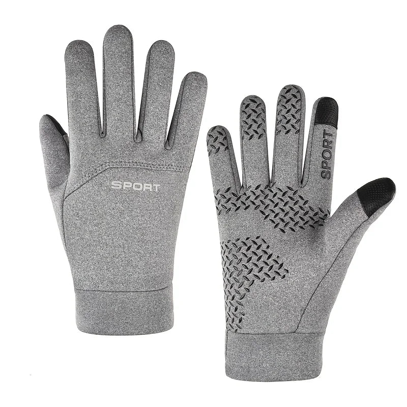 Men Winter Waterproof  Gloves Non-Slip Warm Full Fingers