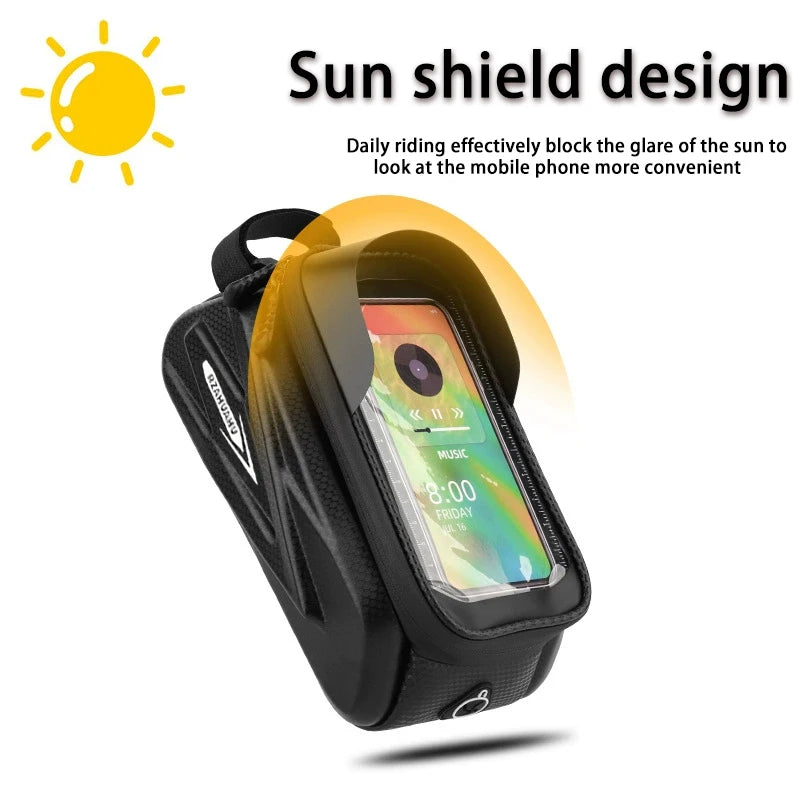 Bicycle Frame Bag with Lid Cycling Storage Pouch