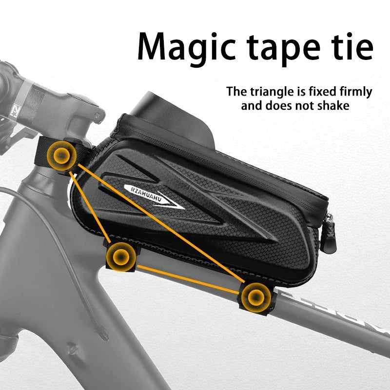 Bicycle Frame Bag with Lid Cycling Storage Pouch