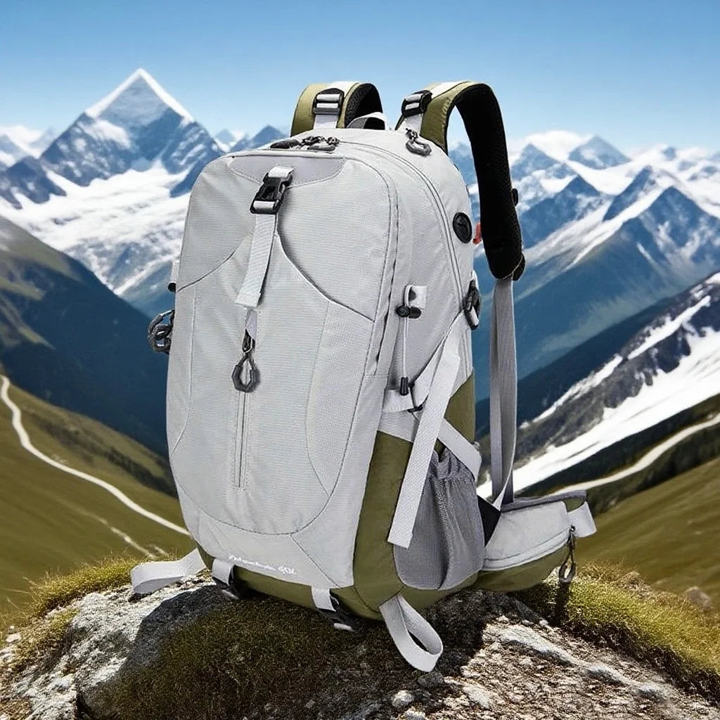 MOZHI External Frame Hiking Backpack with Rain Cover