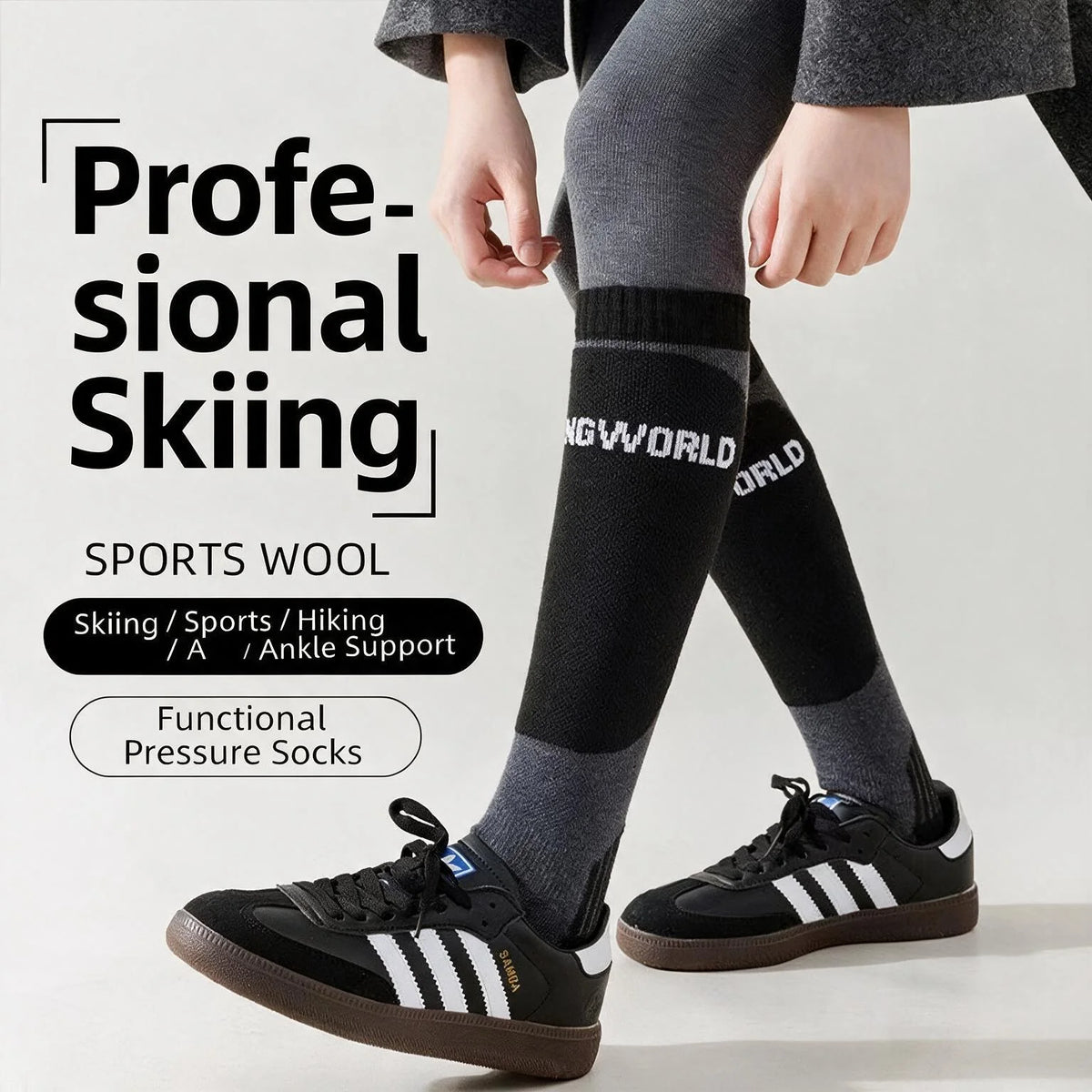Men's and Women's Tall Socks Professional Ski Socks  Winter