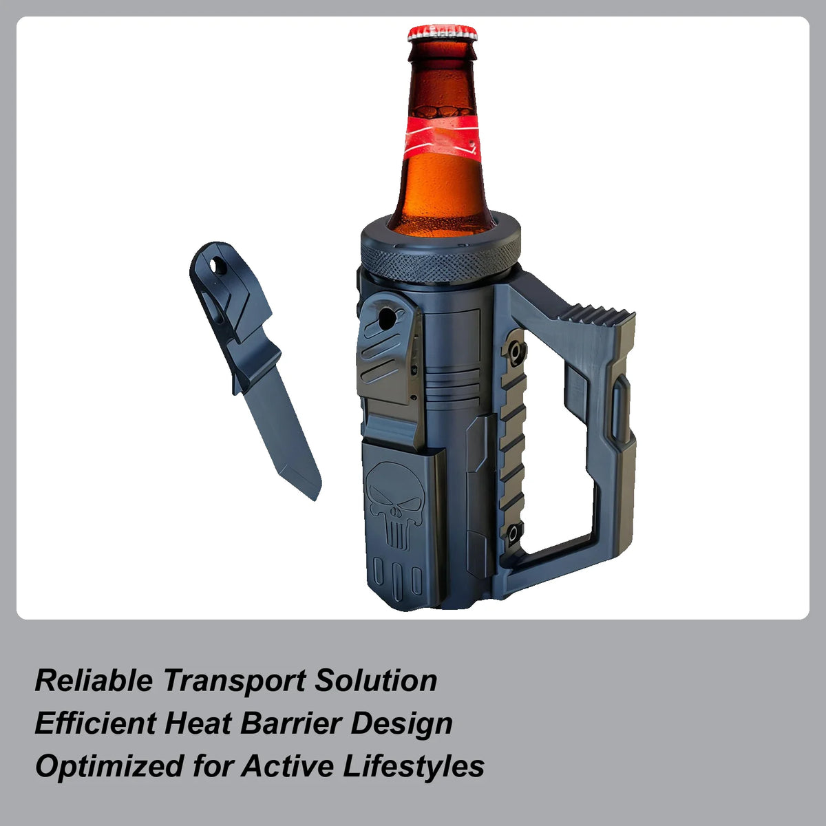 Insulated Beer Can & Bottle Cooler Non-Slip Handle Drink Holder for Camping Picnics Parties, Reusable Portable Sleeve