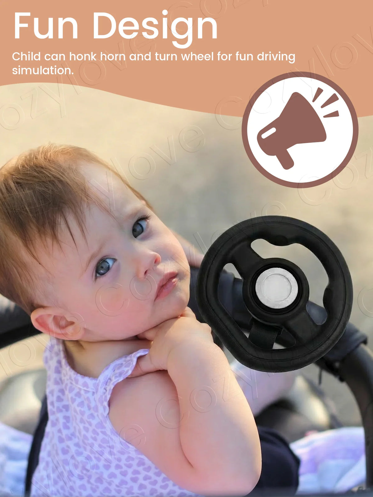 Toddler Stroller Steering Wheel Attachment
