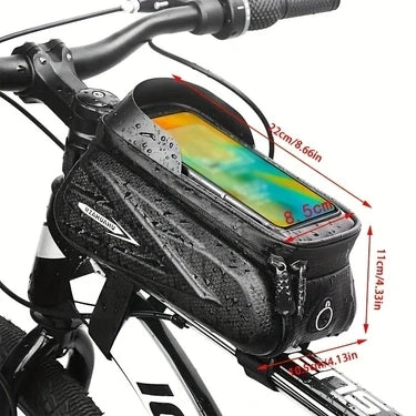 Bicycle Frame Bag with Lid Cycling Storage Pouch