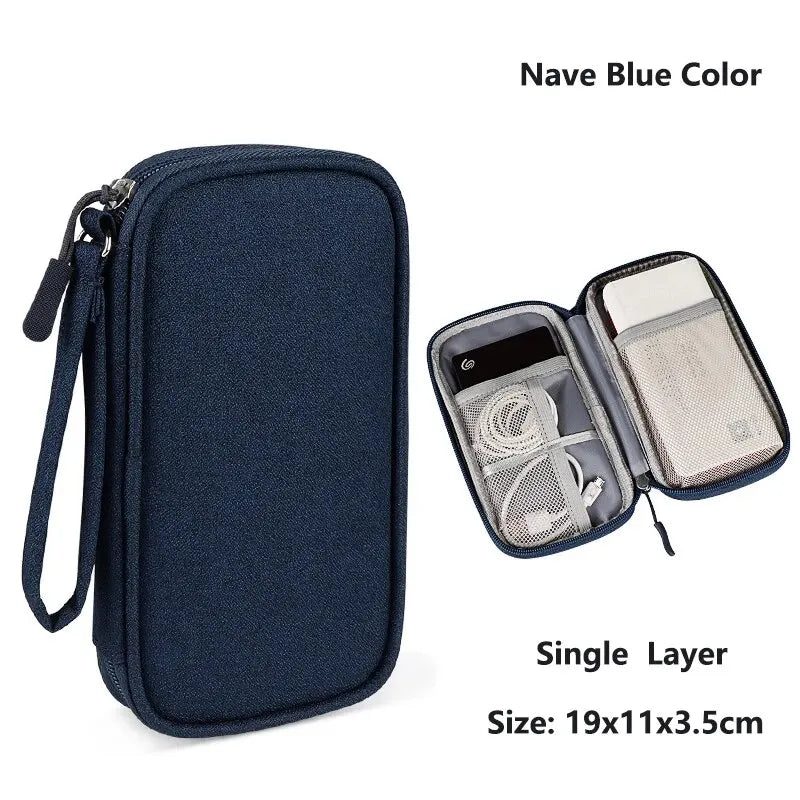 Waterproof Data Cable & Charger Storage Bag – Travel Organizer