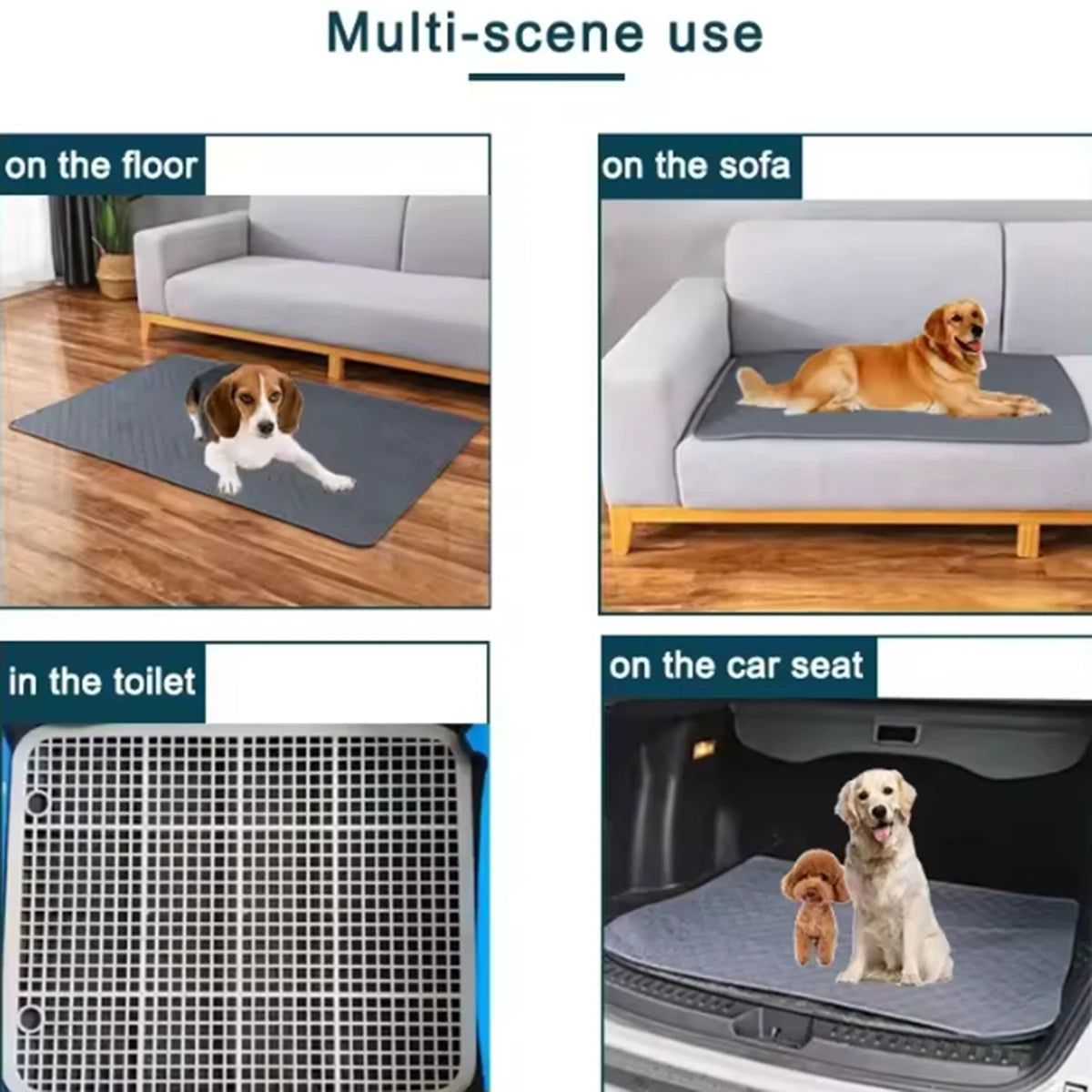 Reusable Washable Dog Pee Pad  Absorbent Pet Training Mat