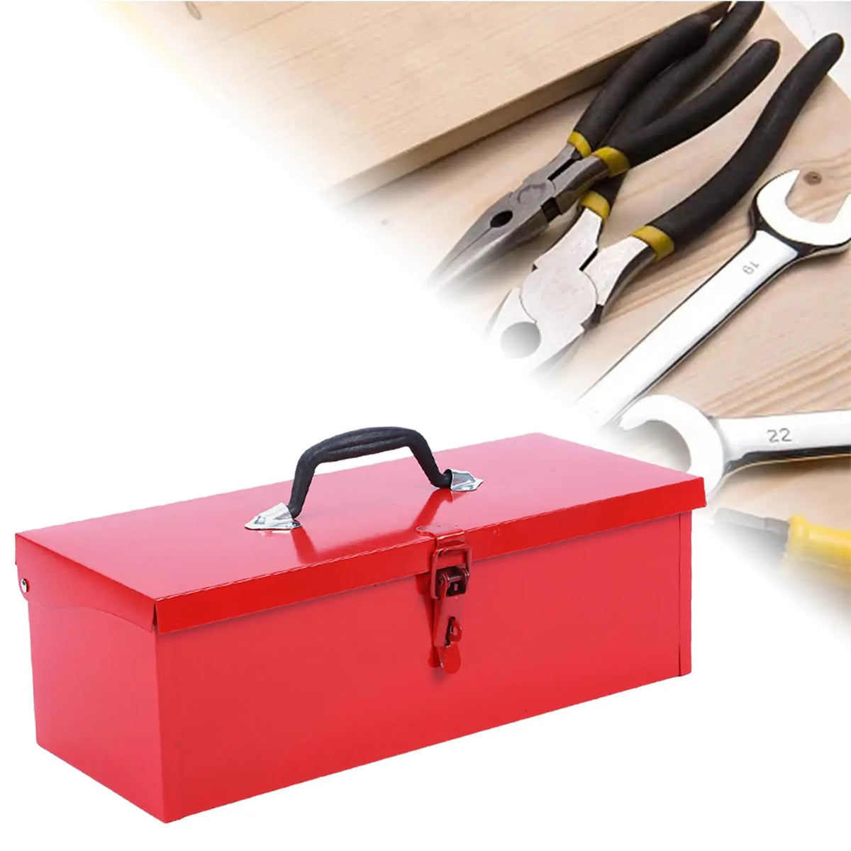 Portable Iron Tool Box – Lockable Storage Case