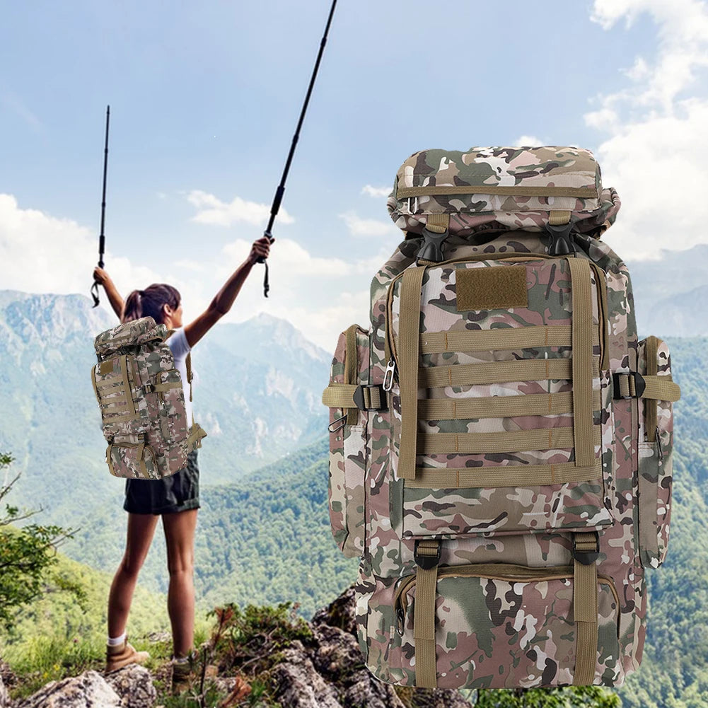 80L Hiking Backpack Mountaineering Bag