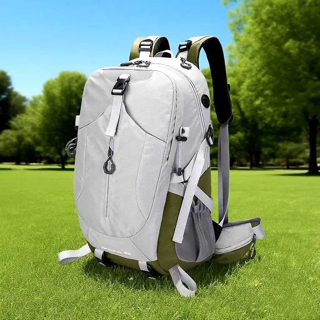 MOZHI External Frame Hiking Backpack with Rain Cover