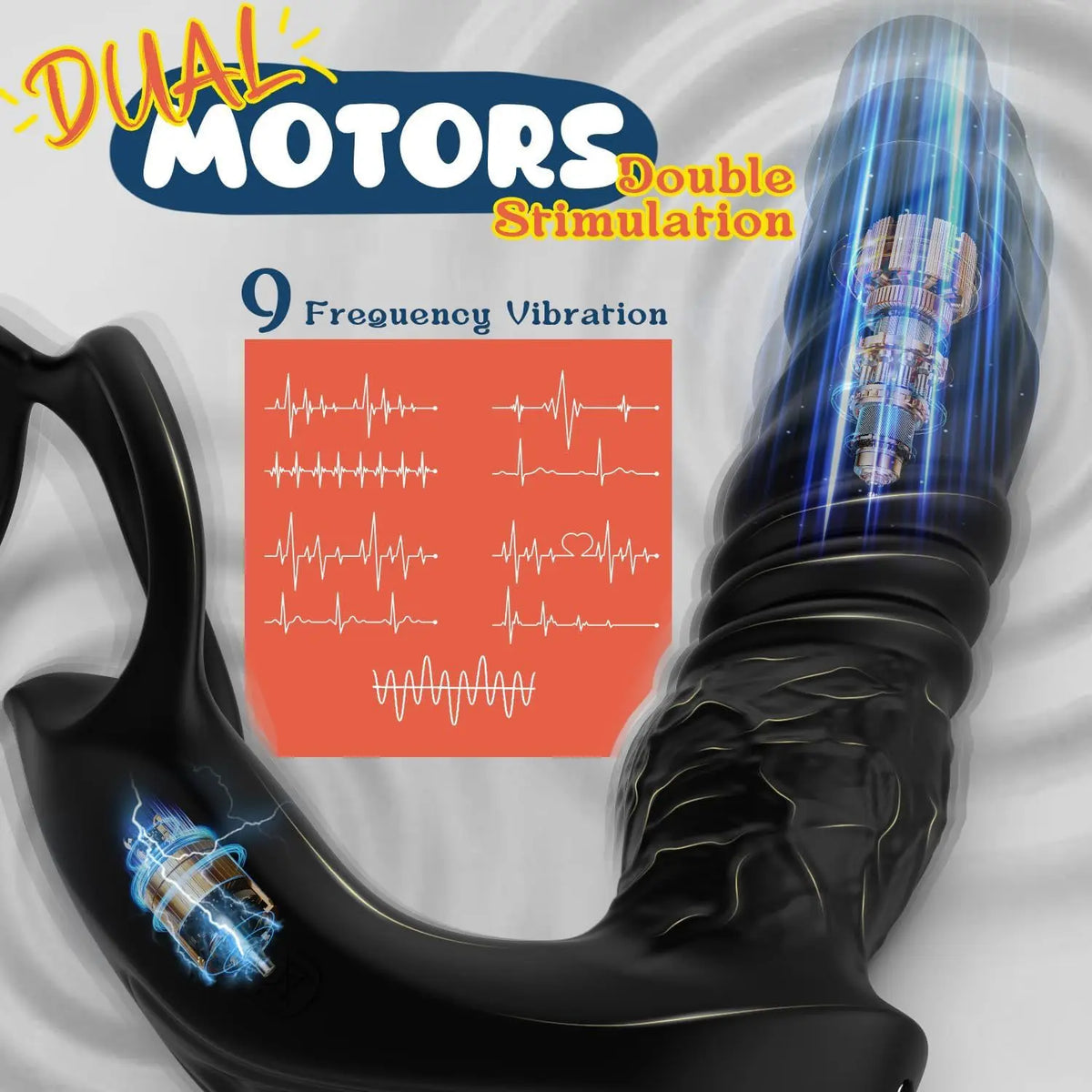 Prostate Massage Vibrating Dildo with Cock Ring