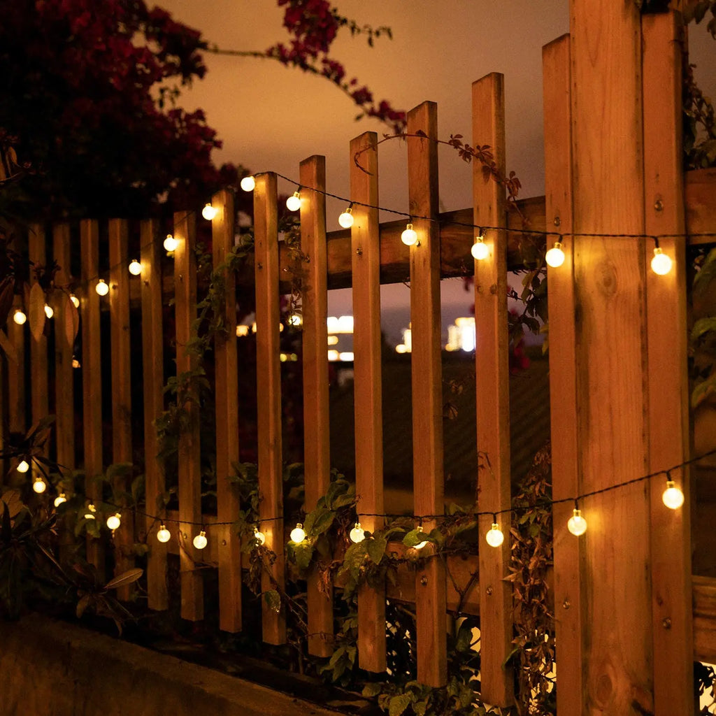 Solar String Lights Outdoor 200 Led Crystal Globe
