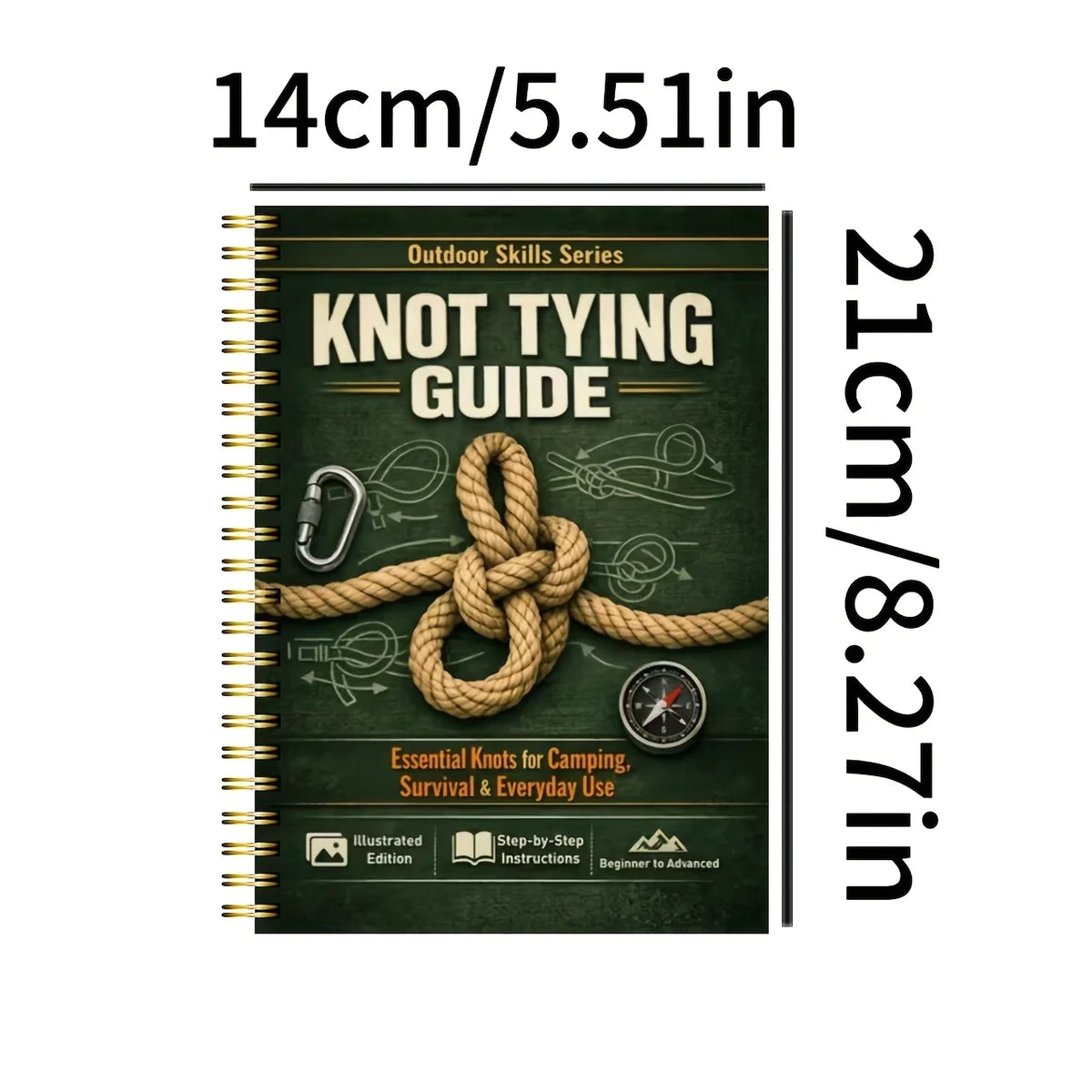 Illustrated Complete Knot Guide for Camping Hiking Daily Survival Home
