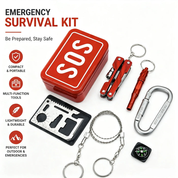 Outdoor Survival Multi-Tool Pliers with Compass & Whistle
