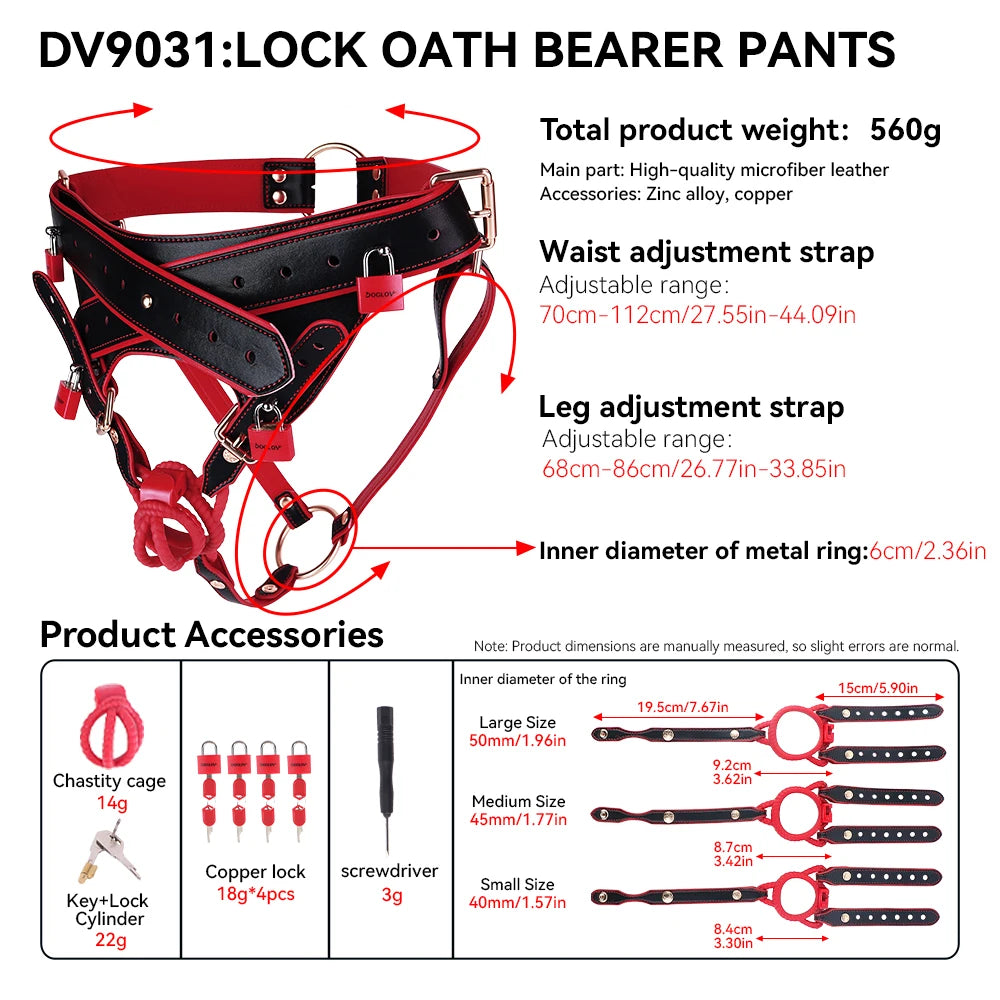Men’s Chastity Restraint Belt