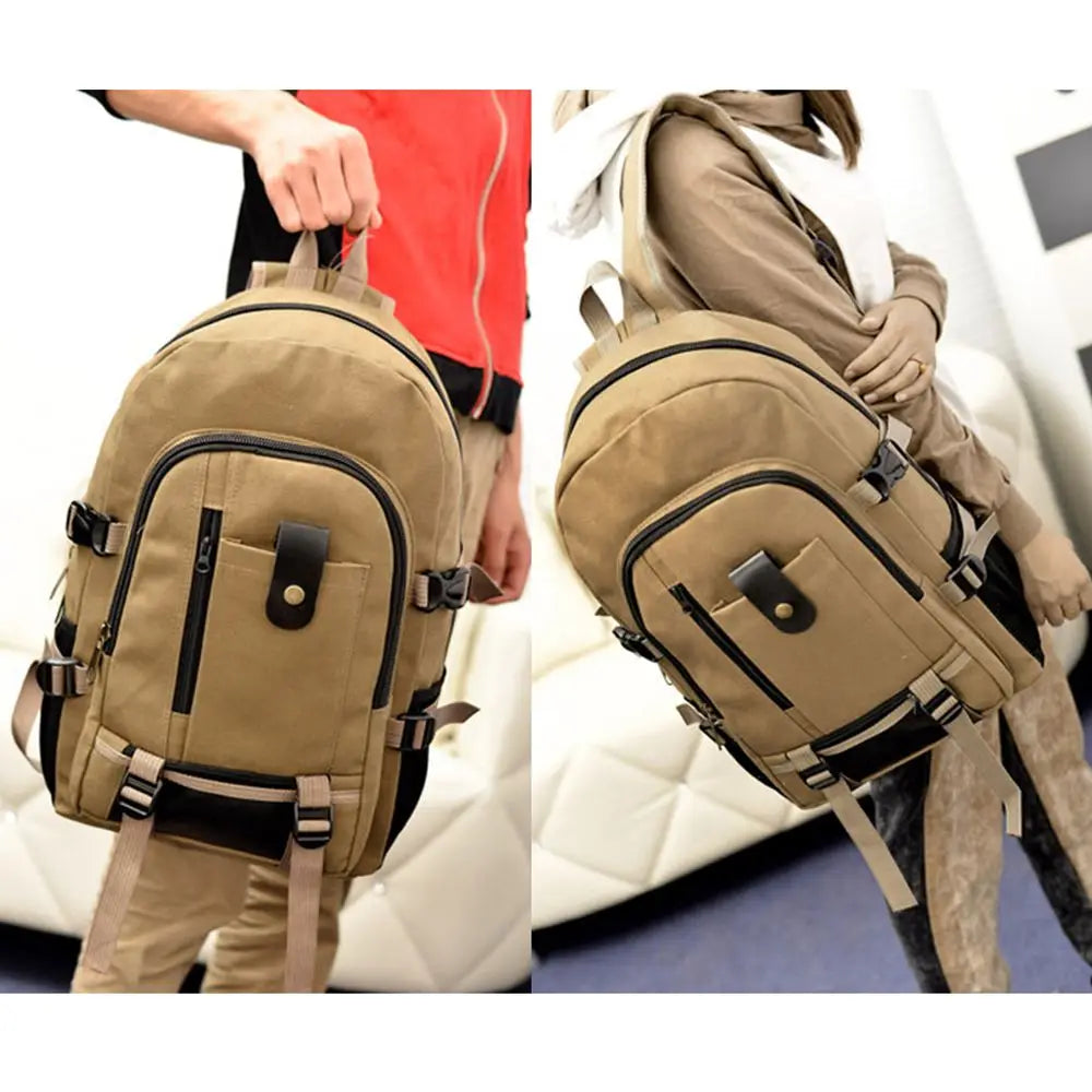 Unisex Canvas Travel & Hiking Backpack