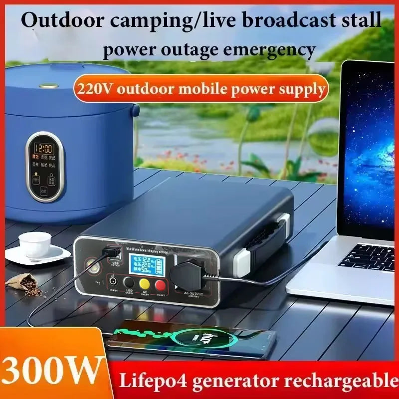 300W Portable Power Station with LiFePO4 Battery
