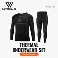 WRELS Men Women Thermal Underwear Set Solid Color Simple Autumn And Winter Thermal Underwear Fitness Hiking Travel Base Layer