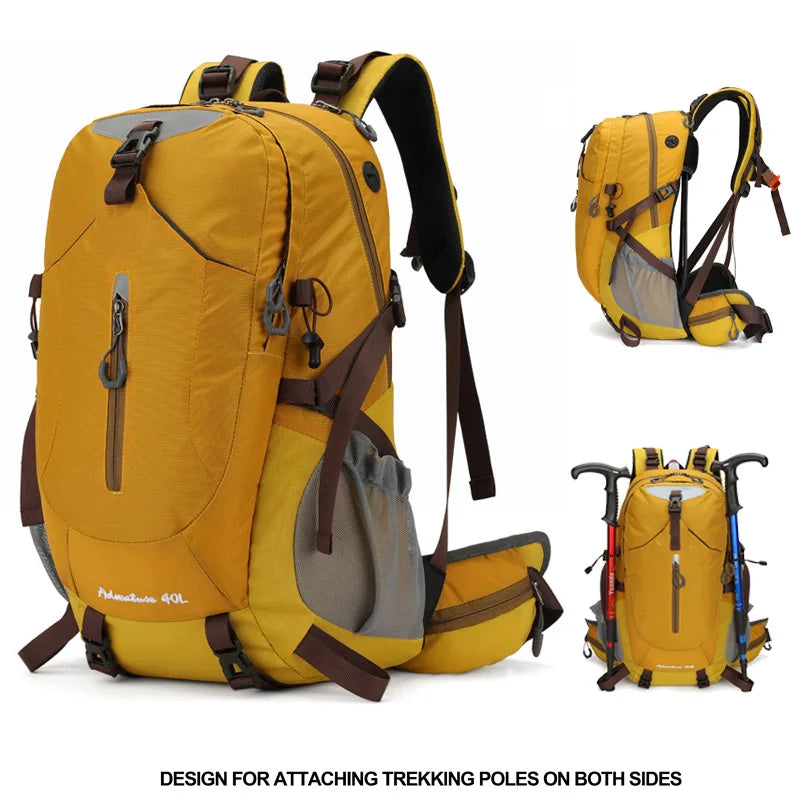 MOZHI External Frame Hiking Backpack with Rain Cover