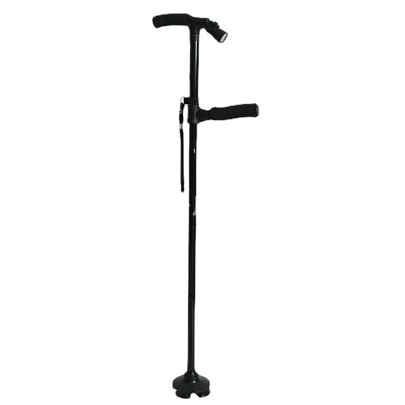Folding Adjustable Walking Stick with Flashlight