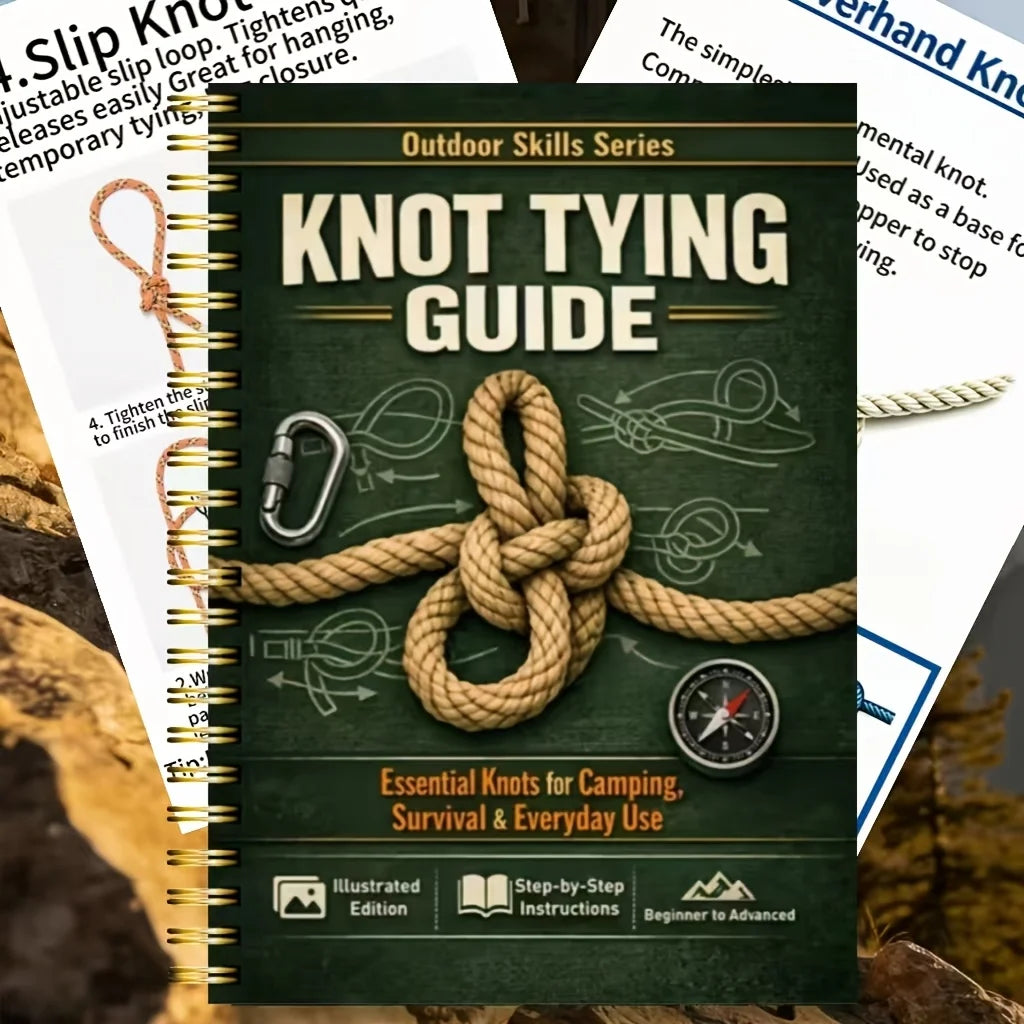 Illustrated Complete Knot Guide for Camping Hiking Daily Survival Home