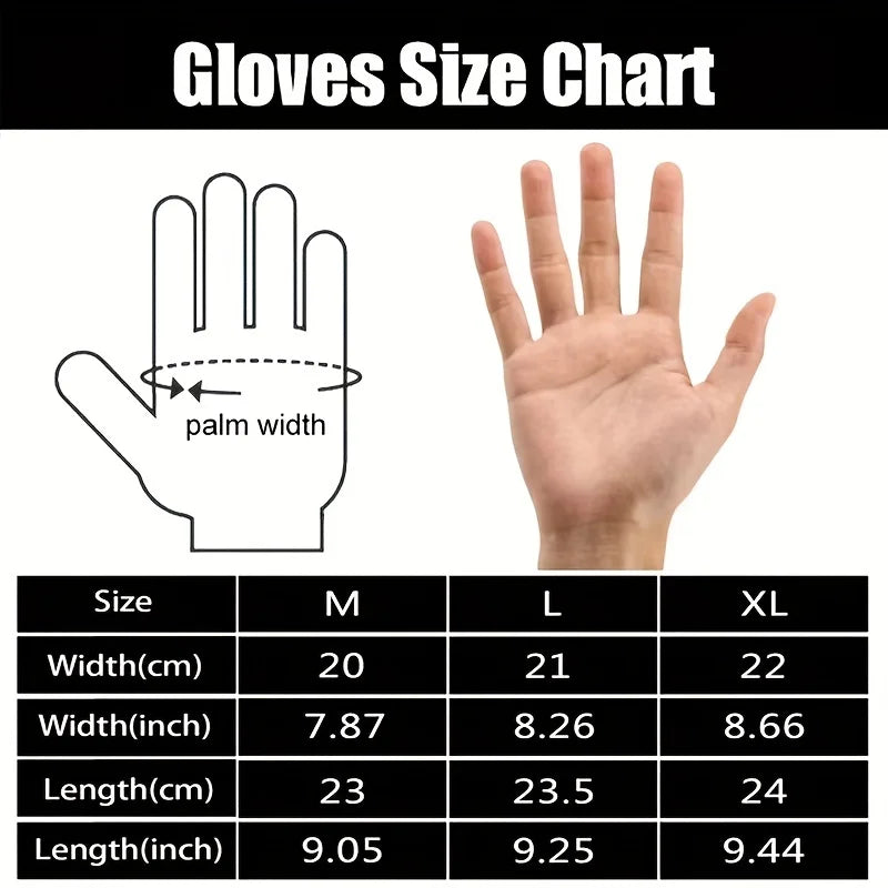 Men Winter Waterproof  Gloves Non-Slip Warm Full Fingers