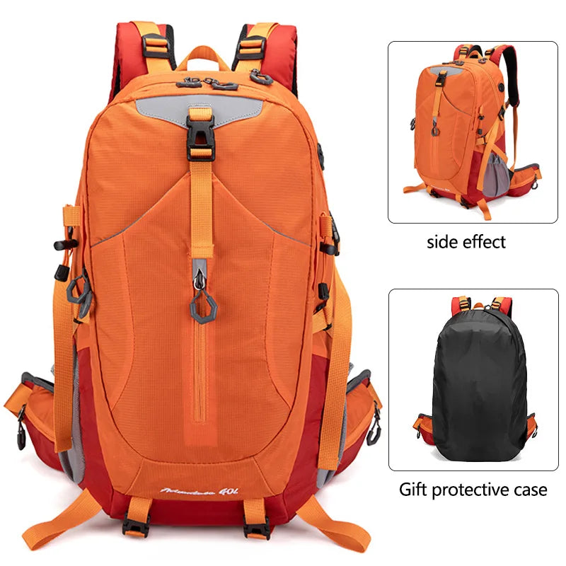 MOZHI External Frame Hiking Backpack with Rain Cover